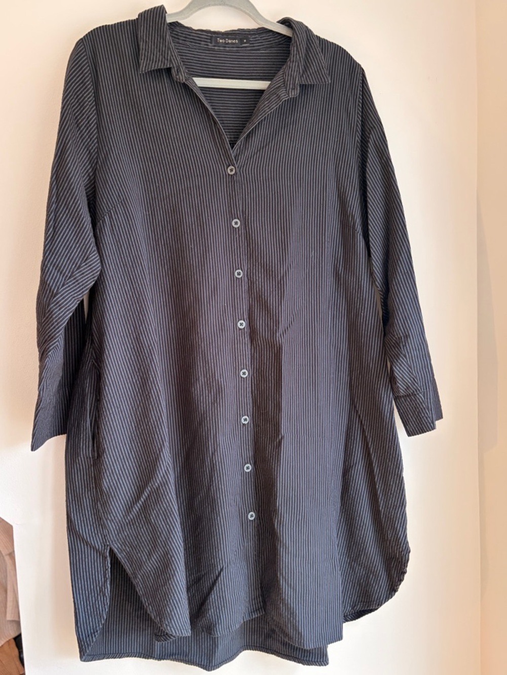 Two Danes Striped Button Up Dress